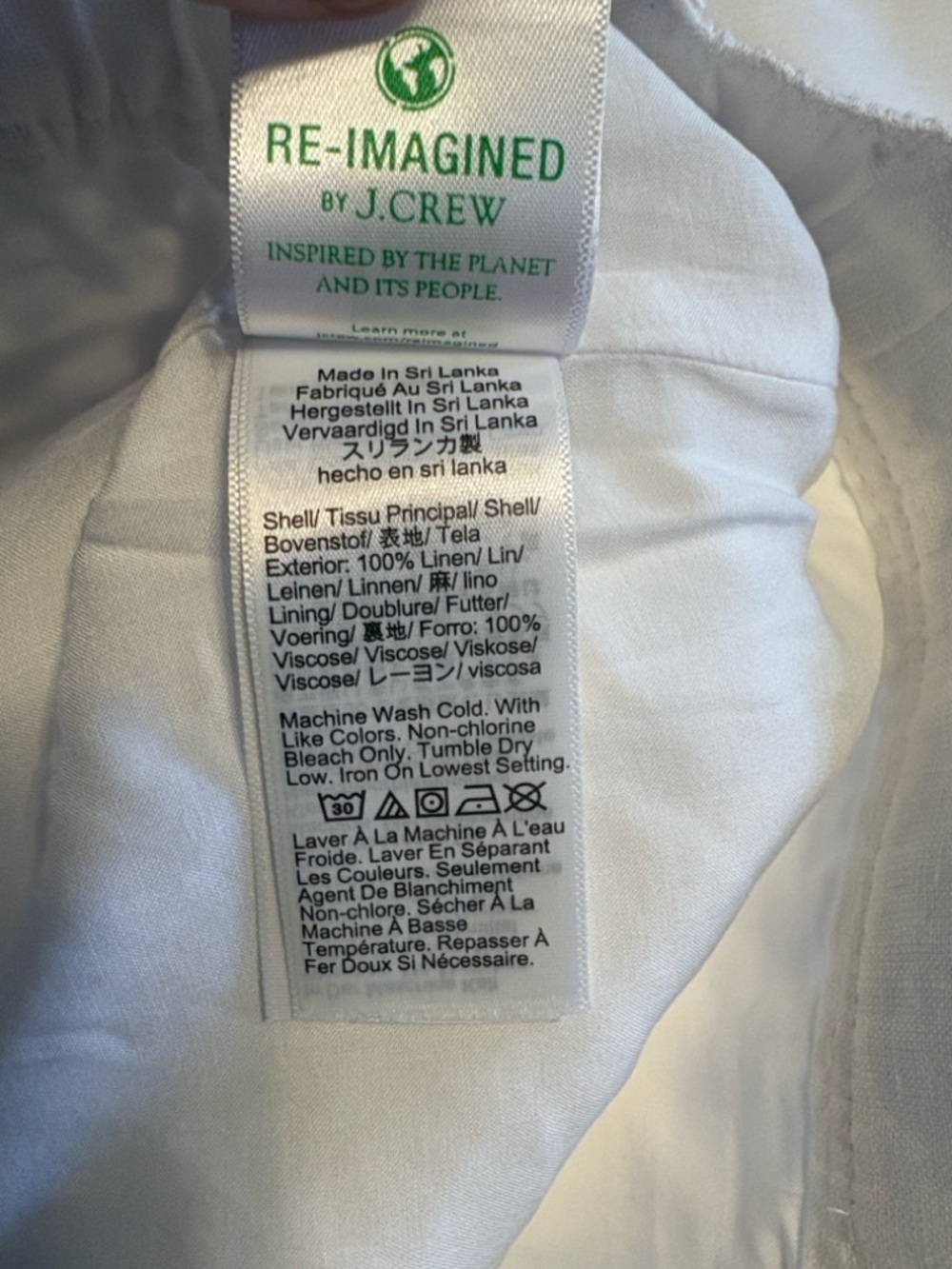 J. Crew 3" Harbor Linen Shorts Size 2X White Summer Vacation Beachy Coverup NWT - Picture 6 of 8